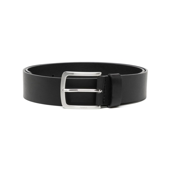 engraved-logo buckle belt