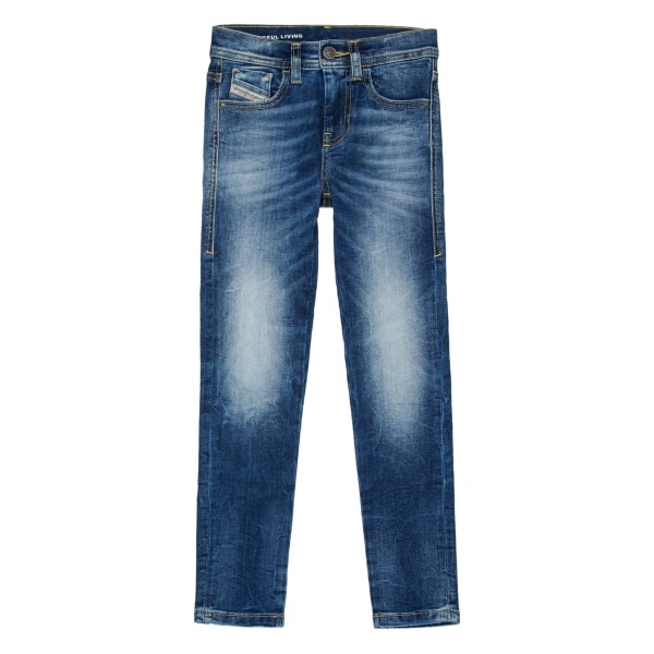faded-effect jeans