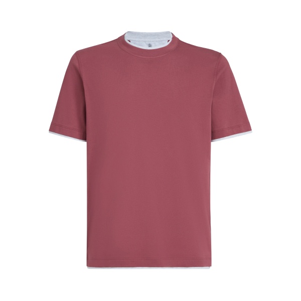 faux-layering crew-neck T-shirt