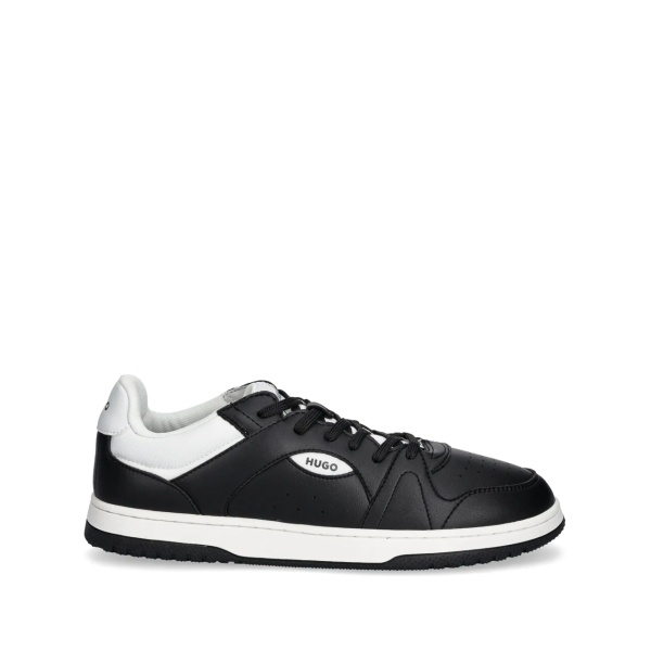 faux-leather sneakers