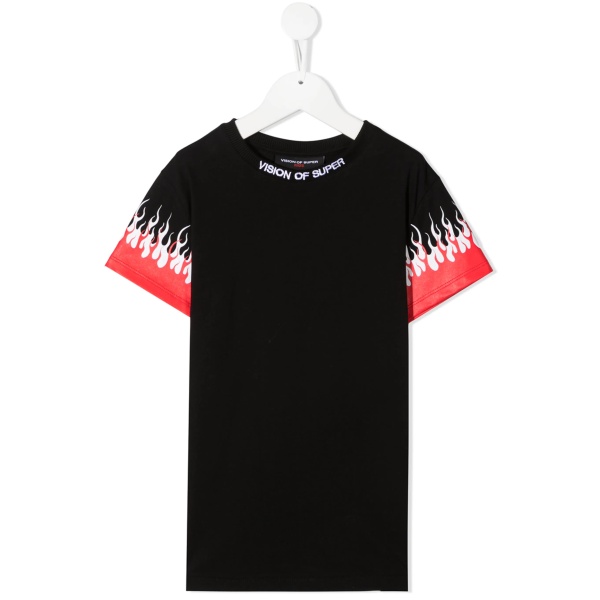flame print T-shirt