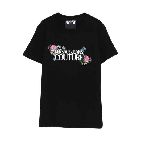 floral-embellishment T-shirt