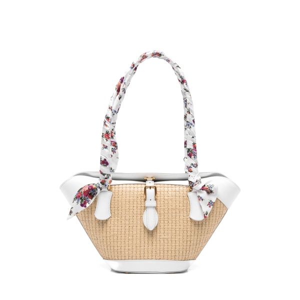 floral-handle tote bag