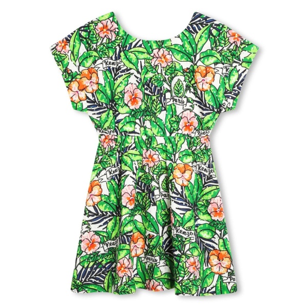 floral-print cotton dress