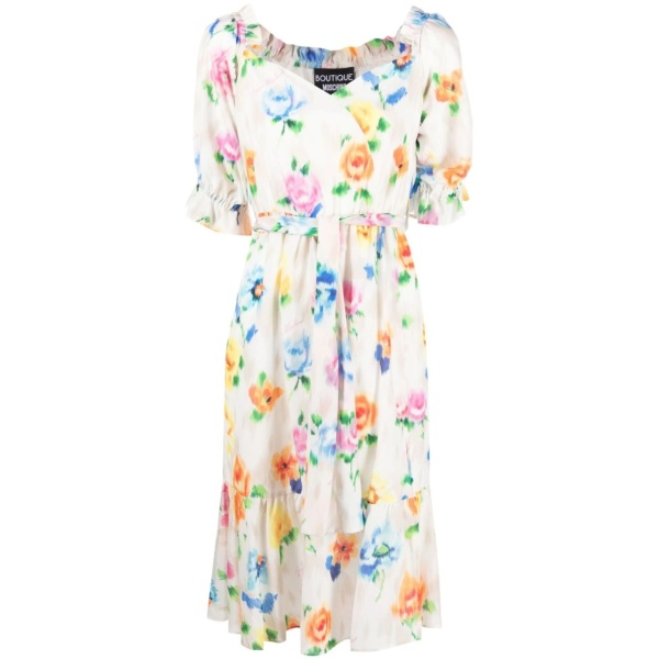 floral-print midi dress