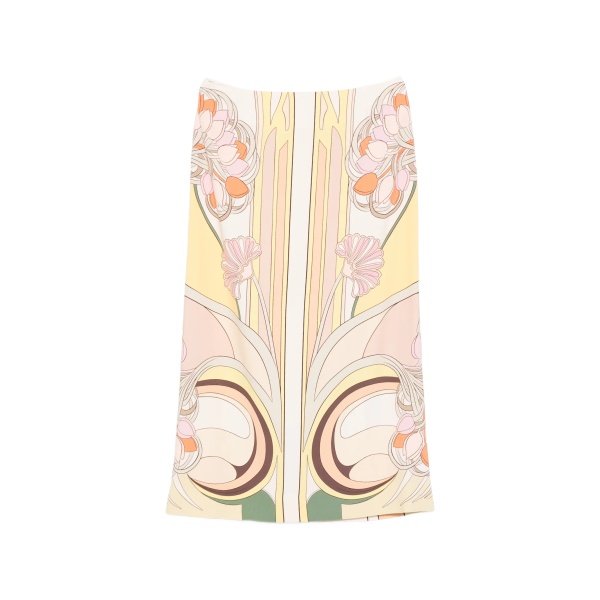 floral-print midi skirt