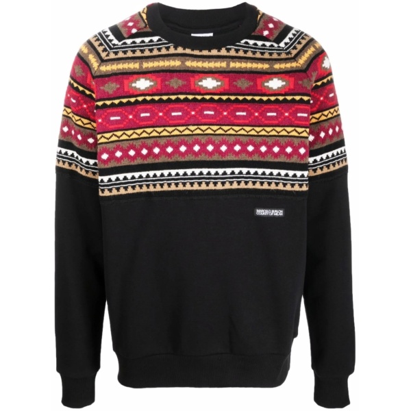 folk-pattern sweatshirt