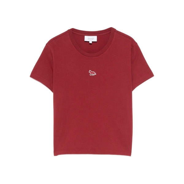 fox-embroidered cotton t-shirt