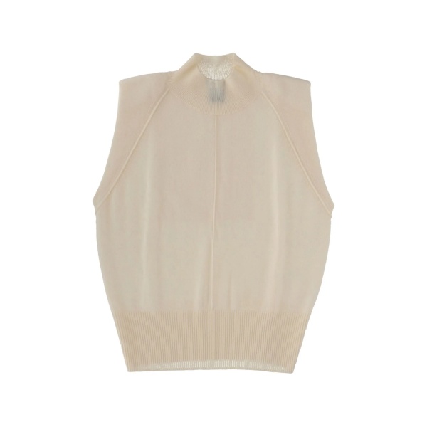 funnel neck sleeveless vest