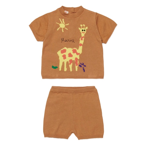 giraffe-motif short set