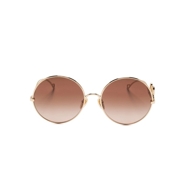 gold-tone round-frame sunglasses