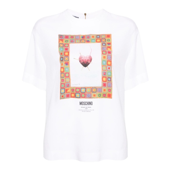graphic-print crepe blouse
