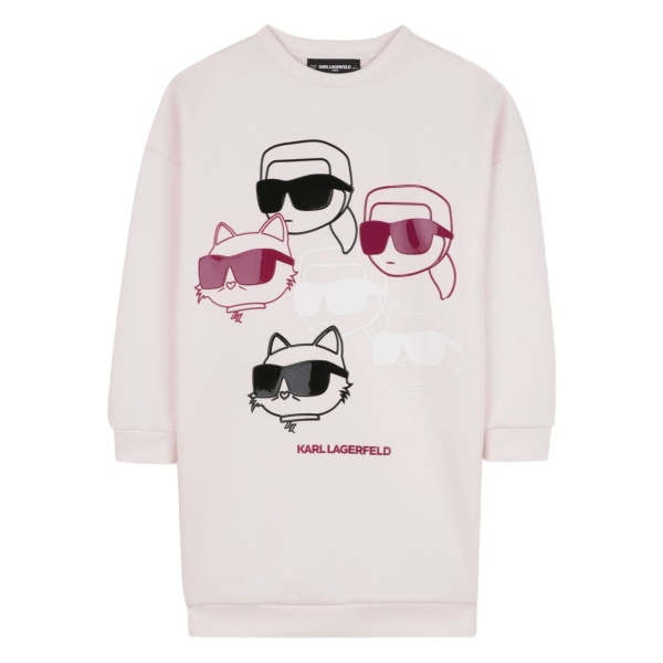 graphic-print sweatshirt dress