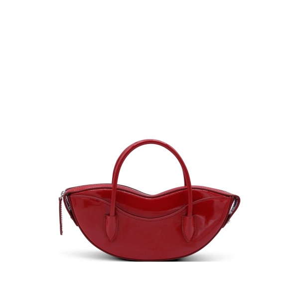handles zip leather shoulder bag