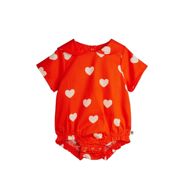 heart-print collared T-shirt