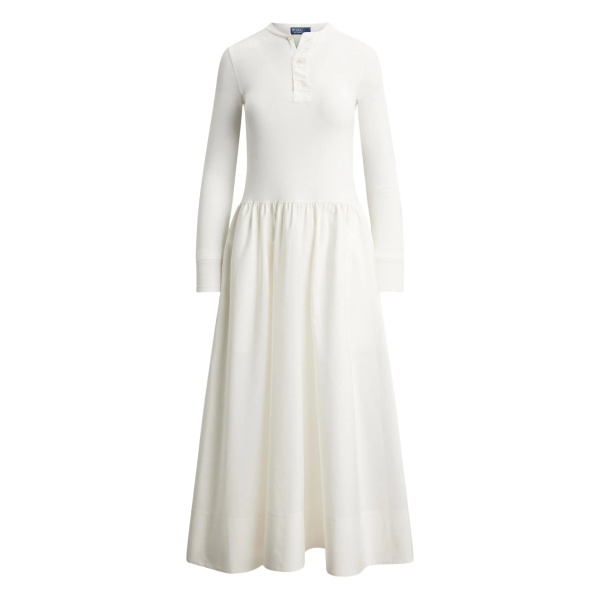 Henley-style maxi dress