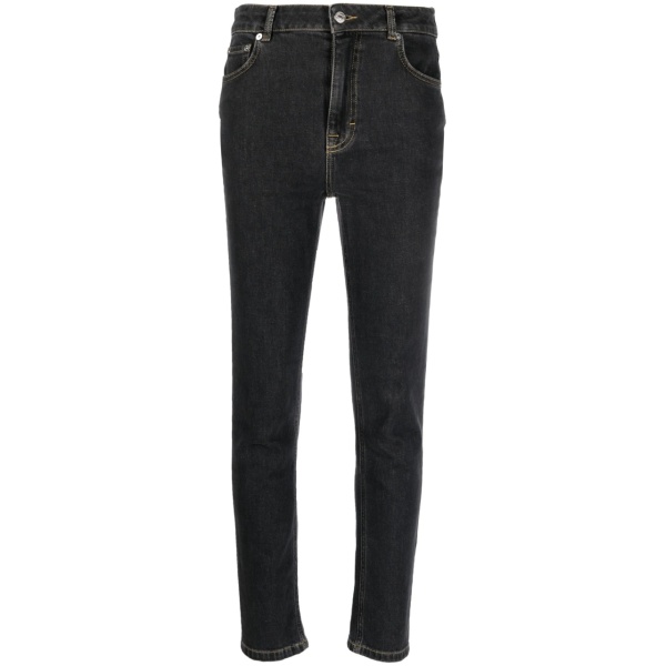 high-rise skinny-cut jeans