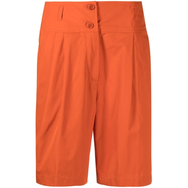 high-waisted cotton shorts