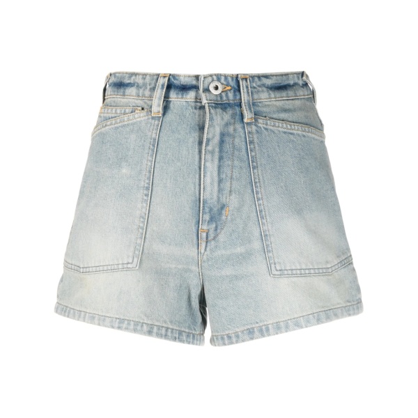 high-waisted denim shorts