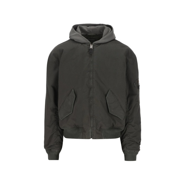 hooded bomber jacket