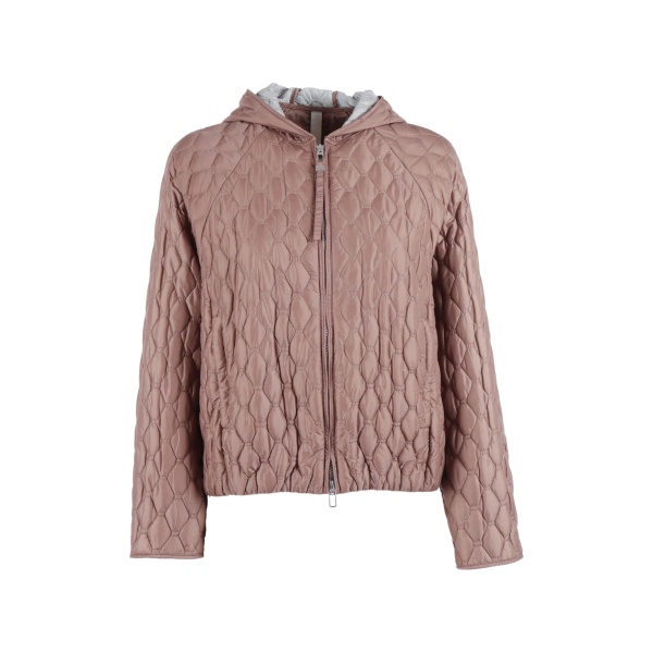 hooded quilted jacket