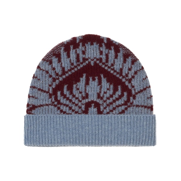 intarsia-knit wool beanie