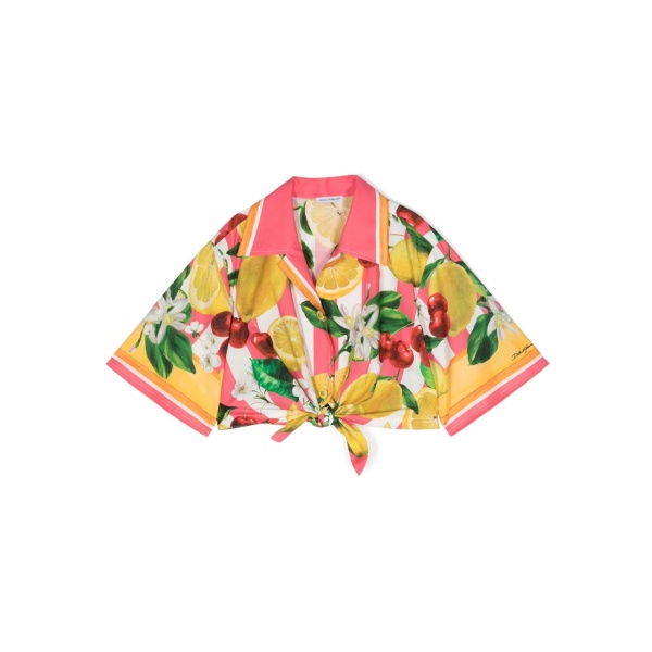 Italian Holiday cropped blouse