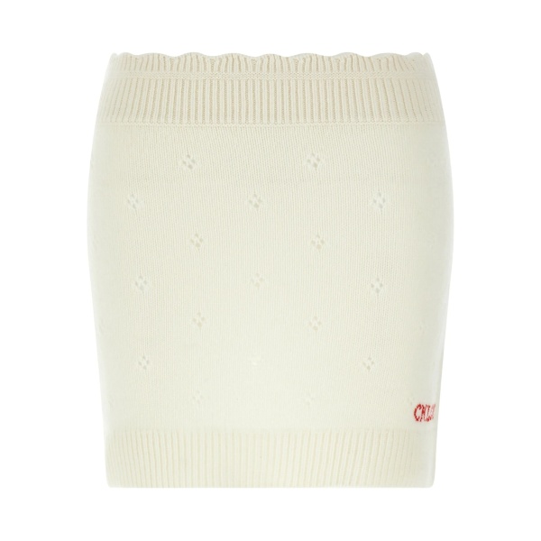 jacquard-logo knitted mini skirt