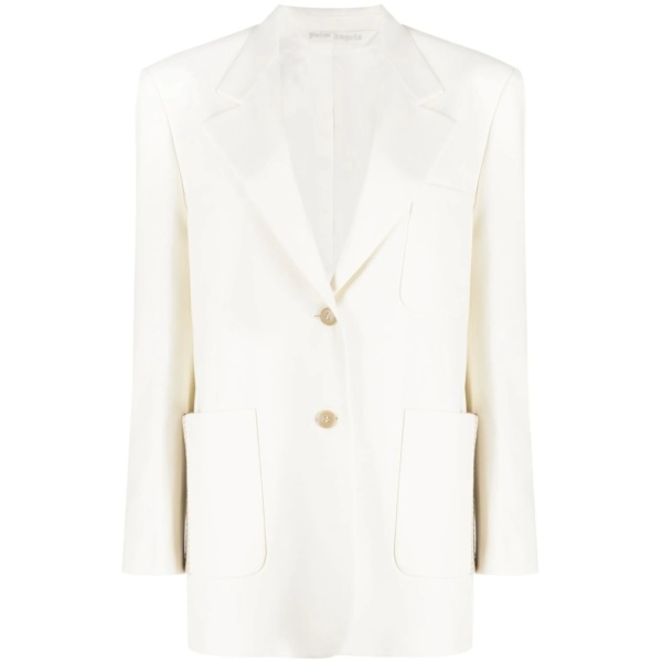 knitted tape-detail blazer