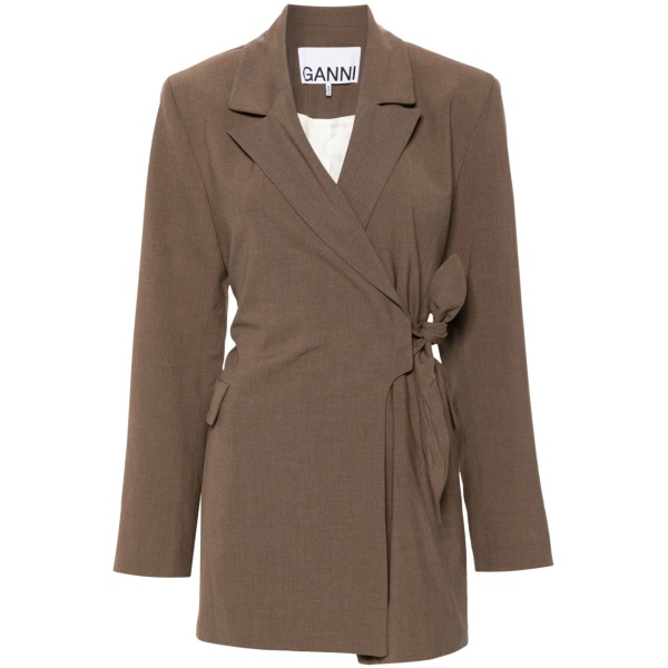 knot-belt wrap blazer