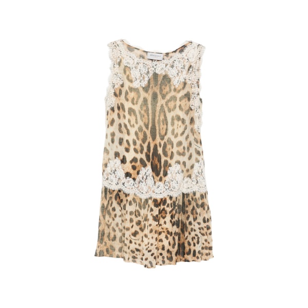 lace leopard dress
