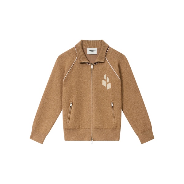Lanya zip logo cardigan