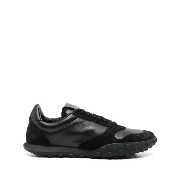 leather lace-up sneakers