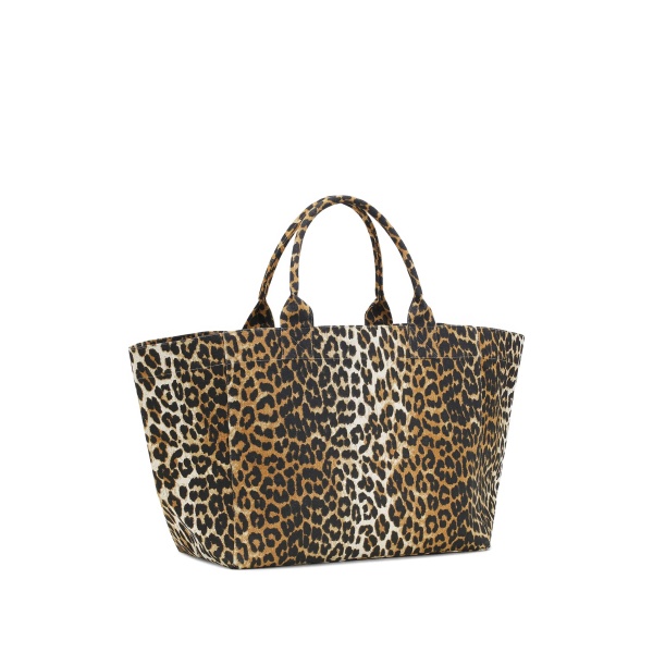 leopard-print tote bag