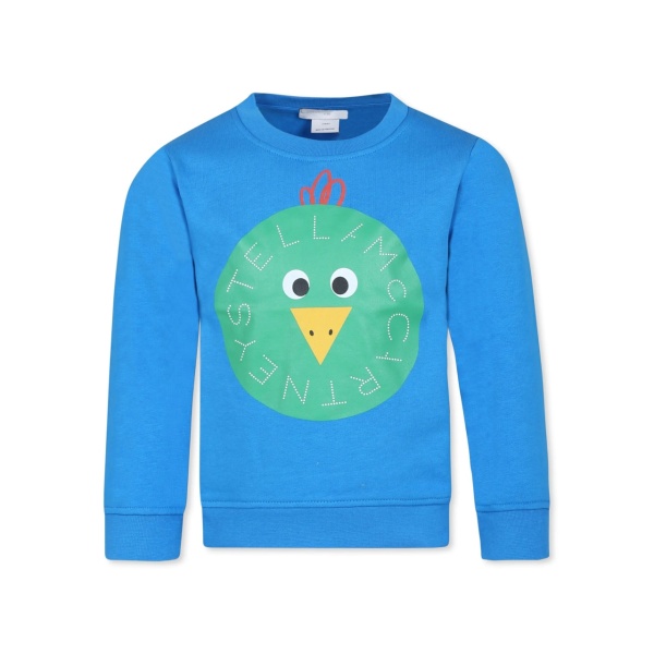 logo-chicken-print organic cotton sweatshirt