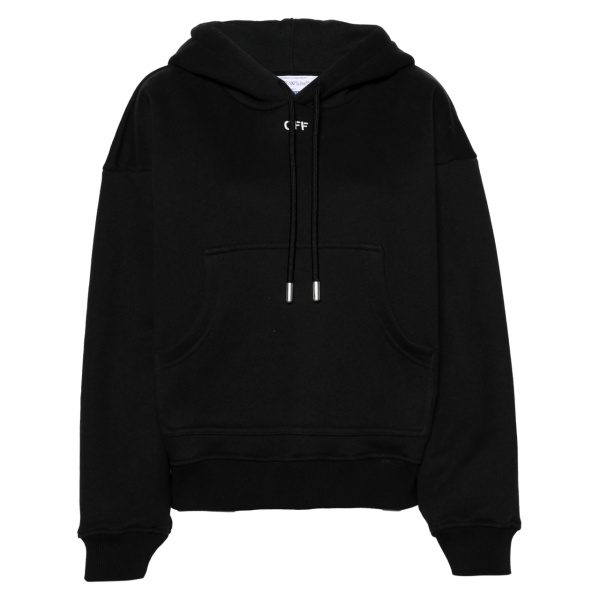 logo-embroidered cotton hoodie