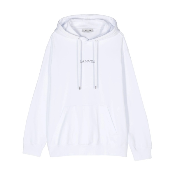 logo-embroidered cotton hoodie