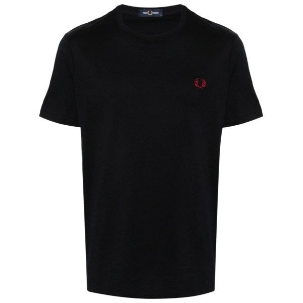 logo-embroidered cotton T-shirt