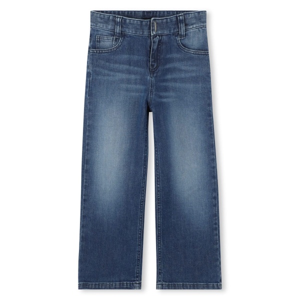 logo-embroidered jeans
