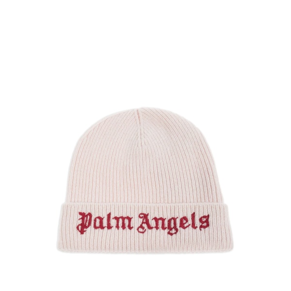 logo-embroidered ribbed beanie