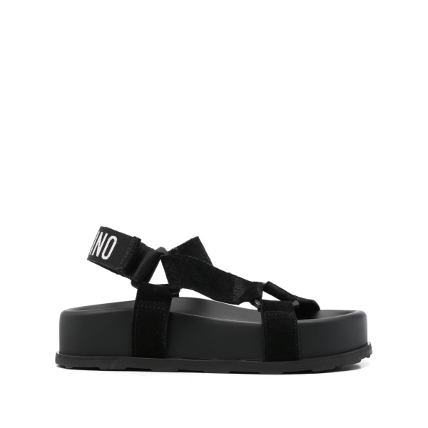 logo-embroidered sandals