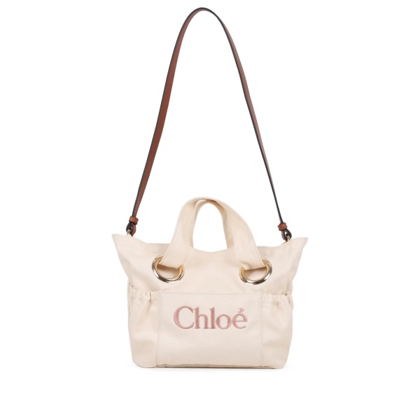 logo-embroidered tote bag