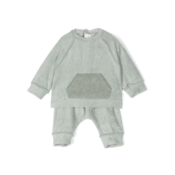 logo-embroidered trousers set