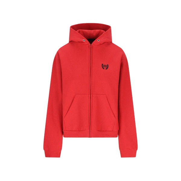 logo-embroidery zip-fastening sweatshirt