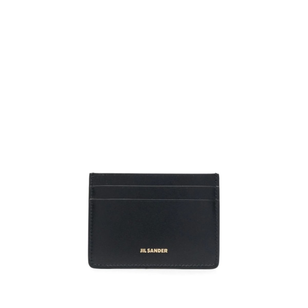 logo-lettering leather cardholder