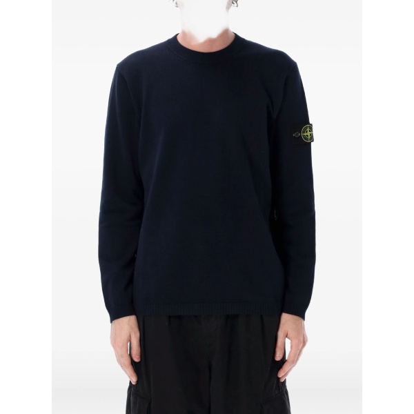 logo patch knit sweater
