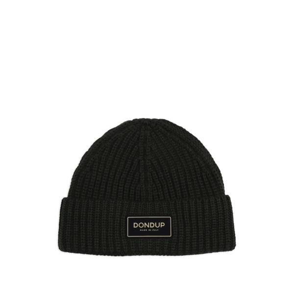 logo-plaque beanie hat