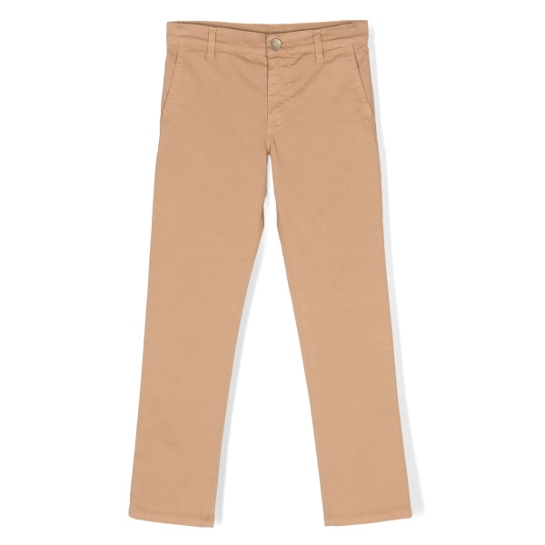 logo-plaque cotton trousers