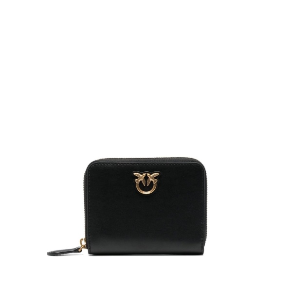 logo-plaque leather wallet