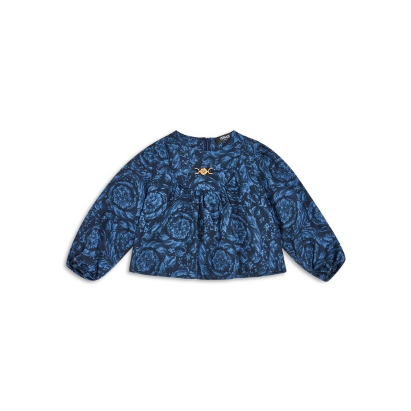 logo-plaque silk blouse